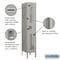 Salsbury Industries 1 Tier Vented Locker, 12"Wx66"Hx15"D, 1 Door, Gray, Unassembled 71155GY-U - alternate 2